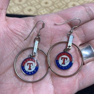 Texas Ranger’s Logo Hoop & Dangle Earrings